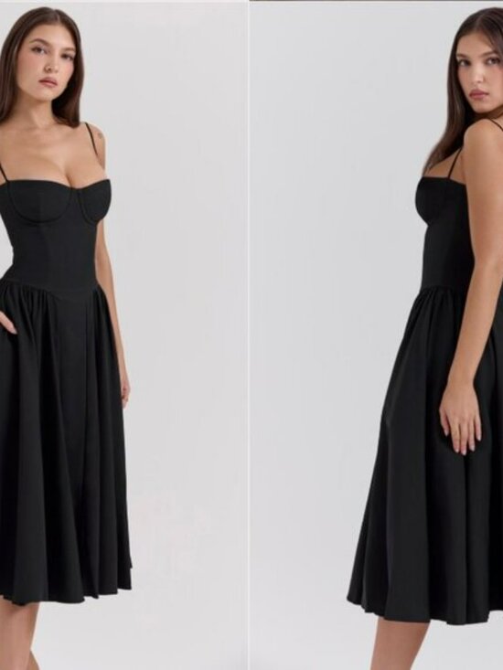 House of CB Dresses & Skirts - House of CB ‘Samaria’ Black Midi Dress NWOT